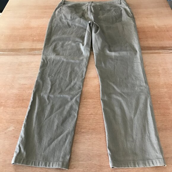 Lafayette 148 New York Straight Leg Pants Women 12 Brown Mid Rise Preppy 16858 - Picture 2 of 12